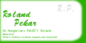 roland pekar business card